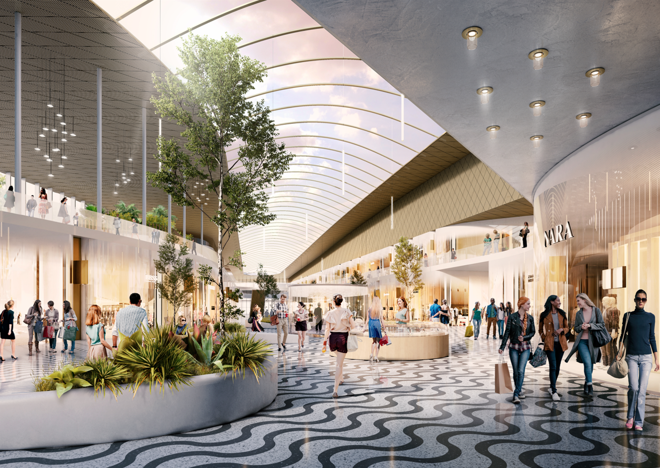 Ipotesi dell’interno del centro commerciale Ipotesi dell’interno del centro commerciale
