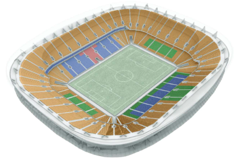 Assonometria del catino del Nuovo Stadio Milano Assonometria del catino del Nuovo Stadio Milano